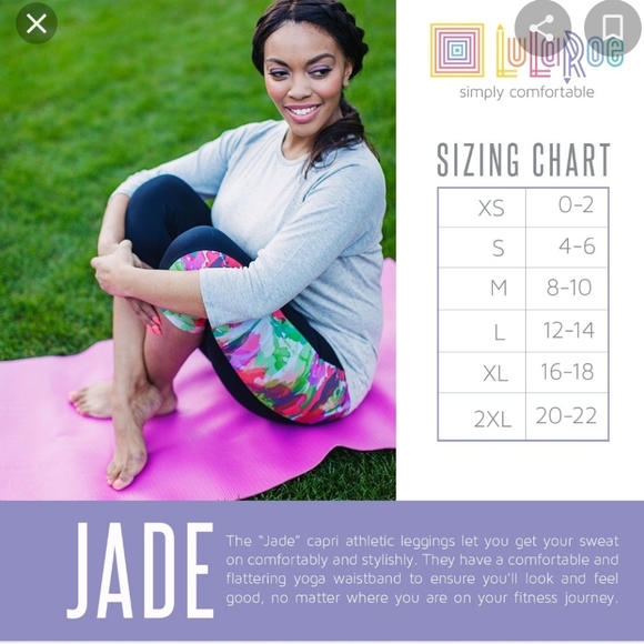 Lularoe Capri Workout Leggings Jade M NWT - Picture 5 of 8